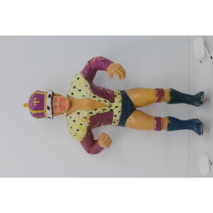 1987 WWF LJN King Harley Race Wrestling Figure w/Crown Titan Sports Heavy Rubber